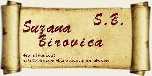 Suzana Birovica vizit kartica
